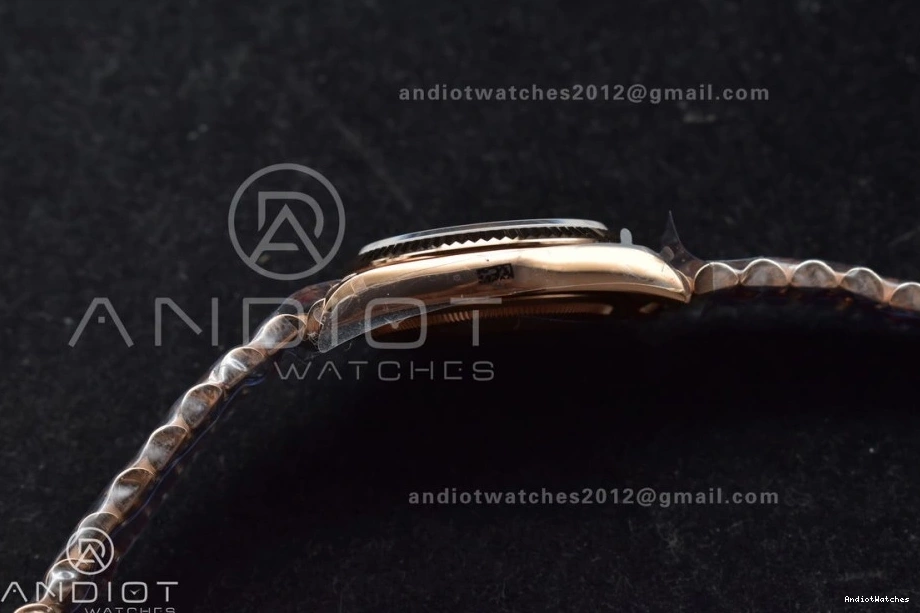 36 with DayDate Diamond 671 Weight) RG Steel (Gain vr3255 QF Dial President Best Square Original Bracelet on Grey V5 904L Edition 0408